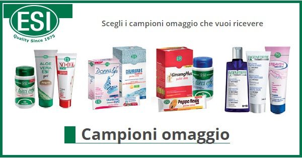 Ricevi gratis un campione omaggio ESI