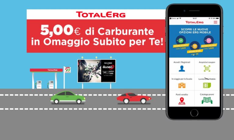 Ottieni subito 5,00 Euro di carburante con Radio Globo e TotalErg