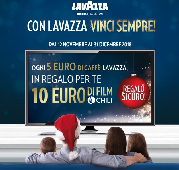 Lavazza e CHILI: ogni 5€ di caffè ricevi 10€ di film!