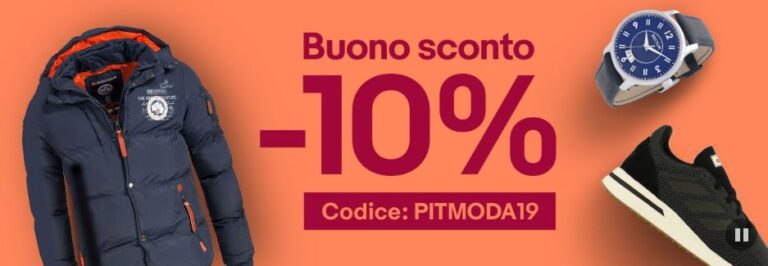 eBay: codice sconto del 10% per questo weekend