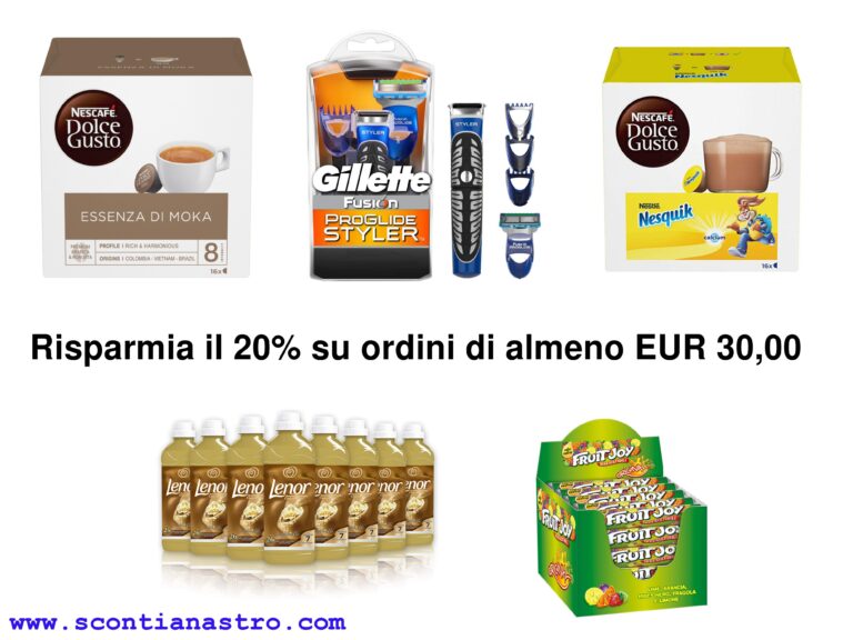 Amazon: risparmia il 20% su ordini di almeno 30€