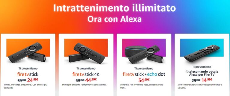 Amazon Fire TV Stick: ecco tutti i modelli in promozione fino all’11 settembre