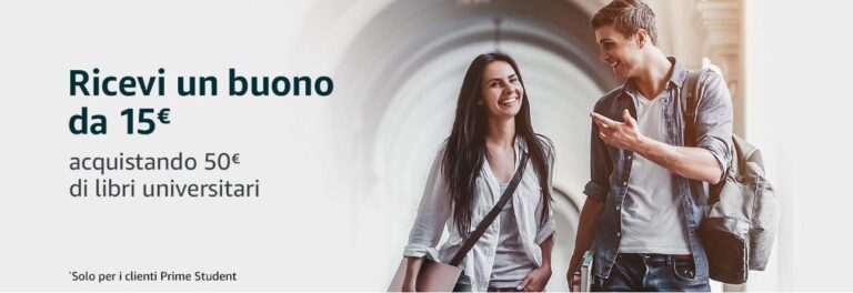 Amazon: 15€ di sconto sui libri universitari