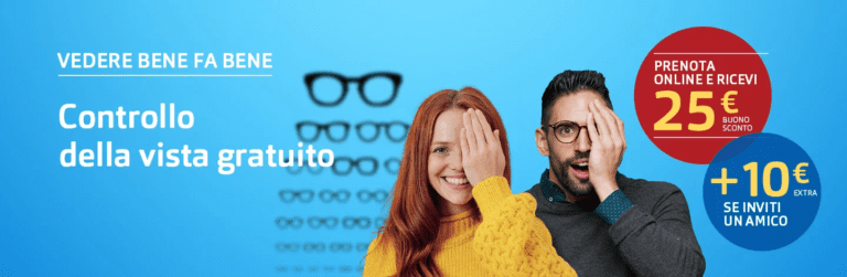 GrandVision: prenota una visita oculistica gratuita e ricevi un coupon da 25€