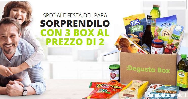 Festa del papà Degustabox: 3 box al prezzo di 2