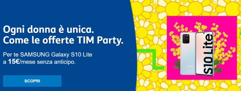 TIM Party e Festa della Donna 2020: 8GB gratis e tanti sconti