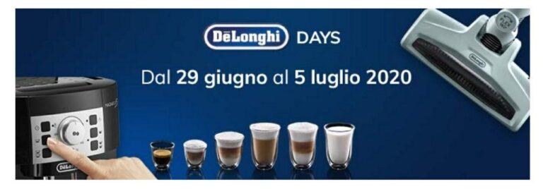 De’Longhi Days su Amazon: offerte imperdibili su macchine del caffè e piccoli elettrodomestici