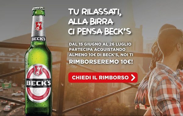 “Beck’s ti regala la birra”: spendi 10€ e ottieni il rimborso completo!