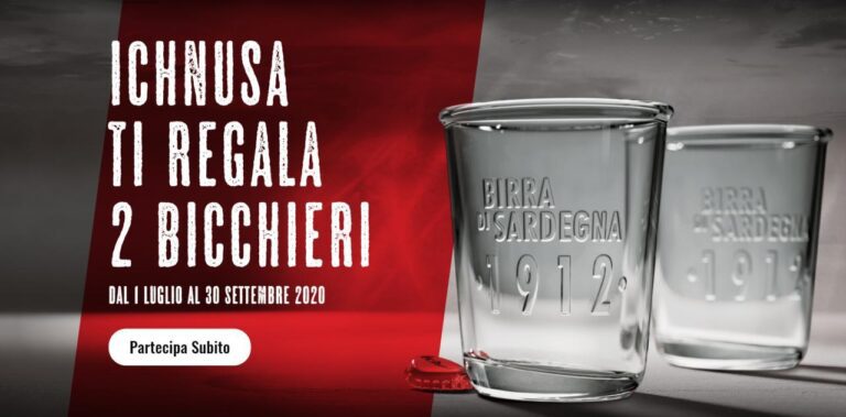 Ichnusa ti regala 2 bicchieri Anima Sarda