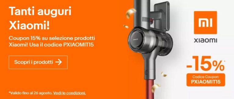 eBay: 15% di sconto su tantissimi prodotti Xiaomi!