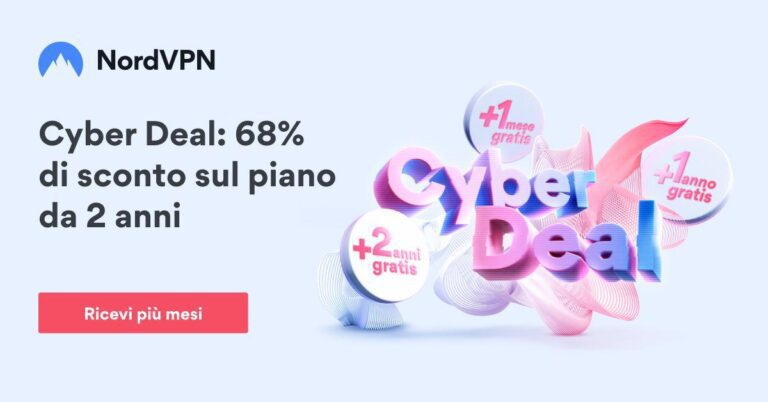 NordVpn: 68% di sconto sul piano da 2 anni e un regalo a sorpresa, gratis!
