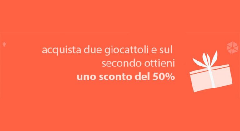 Acquista 2 giocattoli su Amazon, il secondo è a metà prezzo