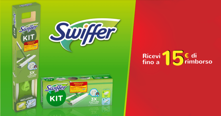 Prova Gratis Swiffer: ottieni fino a 15€ di rimborso