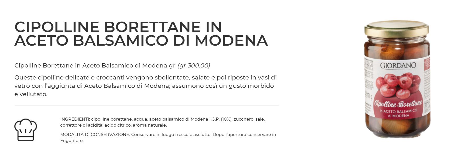 Cipolline Borettane in aceto balsamico di Modena