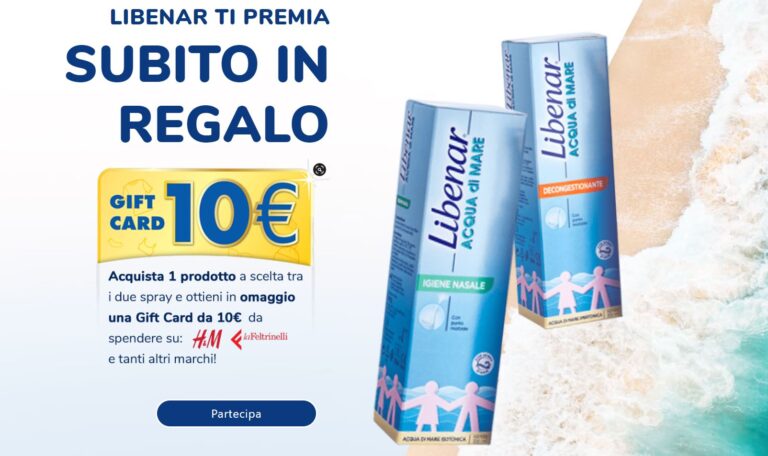 “Libenar Ti premia”: Scopri come ottenere un buono sconto da 10€ da spendere su H&M, LaFeltrinelli e tanti altri!