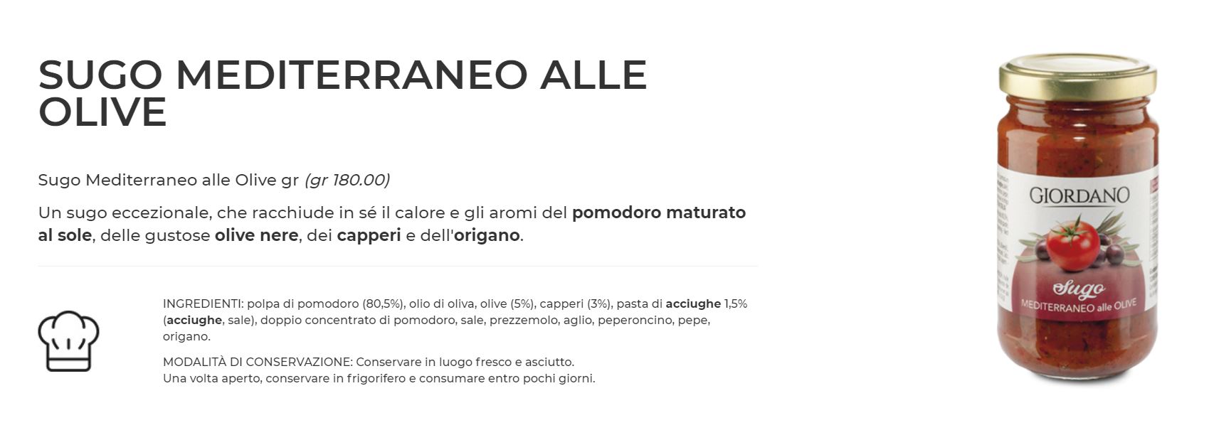 Sugo mediterraneo alle olive