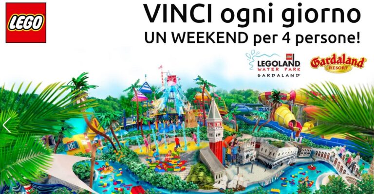 LEGO: VINCI ogni giorno UN WEEKEND per 4 persone a Legoland!
