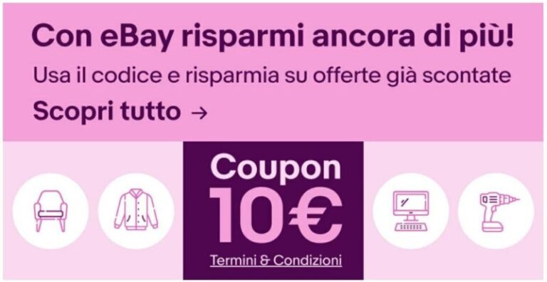 eBay: nuovo codice sconto da 10€ per festeggiare l’arrivo della primavera