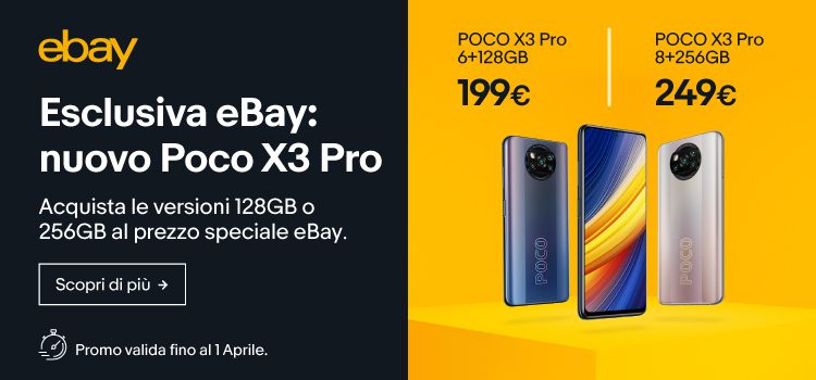 Poco X3 Pro disponibile su Amazon ed Ebay a 199€!