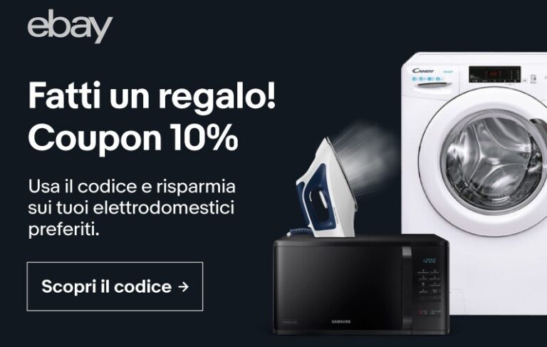 eBay: Coupon del 10% su una selezione di elettrodomestici | Aprile 2021