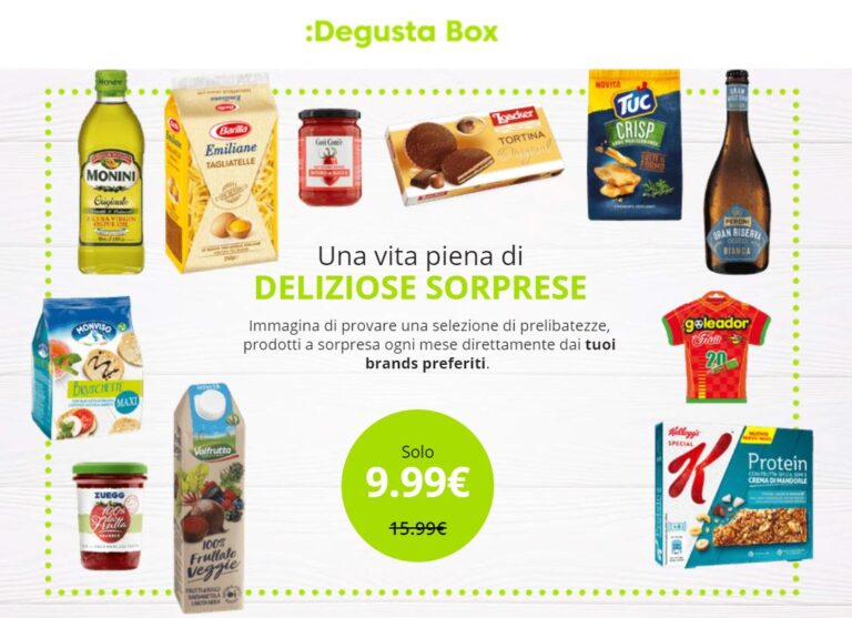 Degusta Box: La tua Degustabox di APRILE 2021 a soli 9.99€ + spedizione gratuita!