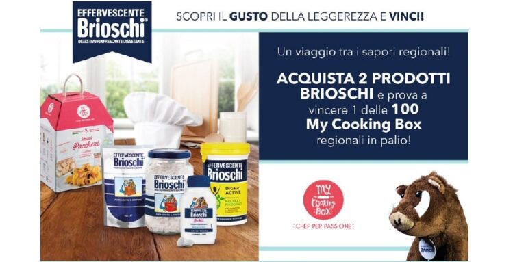 Concorso Brioschi “Digerisci Con Gusto E Vinci”: puoi vincere 100 “My Cooking Box”