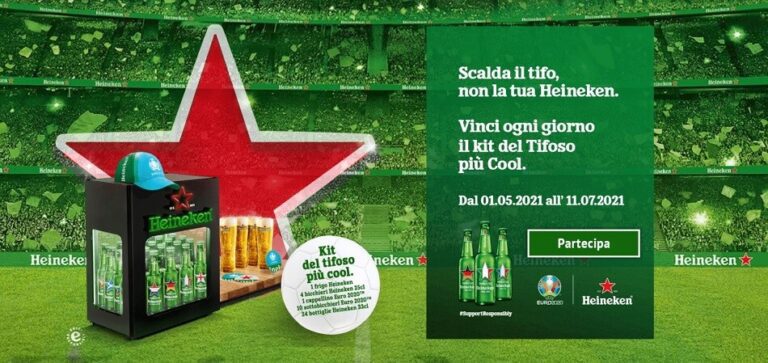 Concorso Heineken: vinci ogni giorno il Kit del Tifoso più cool
