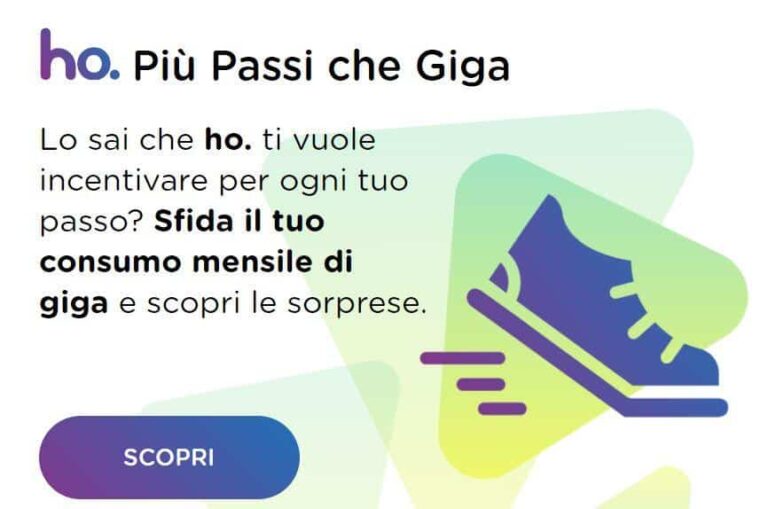ho. Più Passi che Giga – Sfida il tuo consumo mensile di Giga