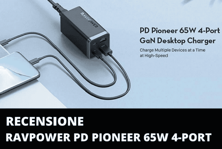 [RECENSIONE] RAVPower PD Pioneer 65w 4-Port: potente e portatile