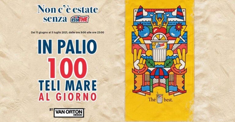 Concorso Estathé: puoi vincere un telo mare Van Orton ogni giorno