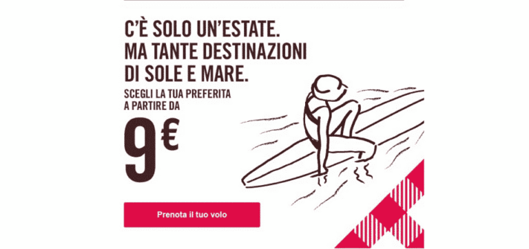 Volotea: sino al 4 giugno voli a partire da 9 euro | Giugno 2021