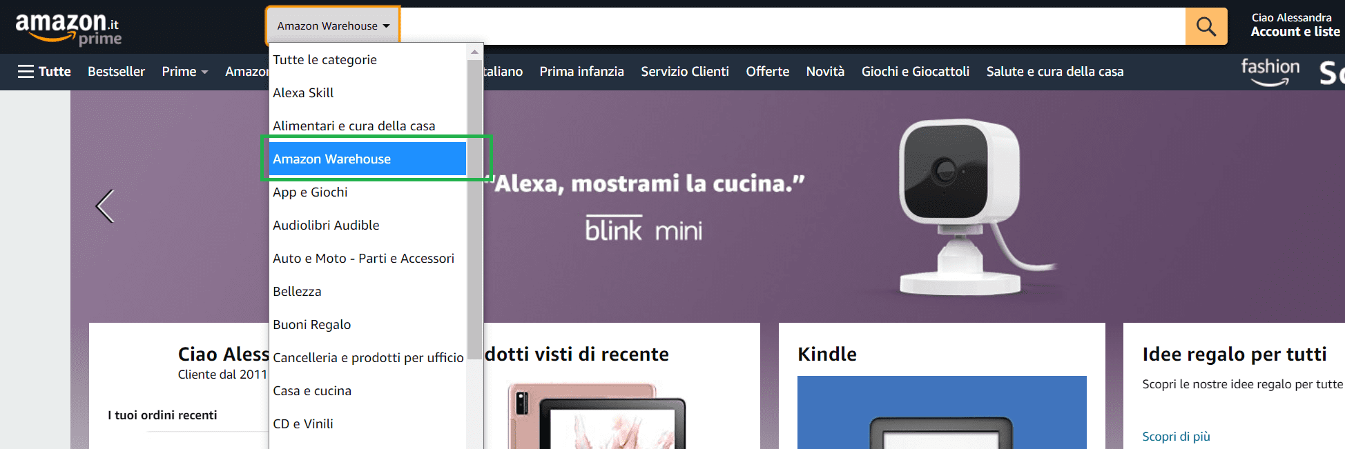 Come Accedere ad Amazon Warehouse
