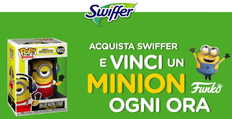 Concorso Swiffer Minions : vinci ogni ora uno dei 3.288 Funko Pop Minions in palio