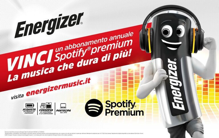 Concorso Energizer: Vinci Un Abbonamento Annuale A Spotify Premium