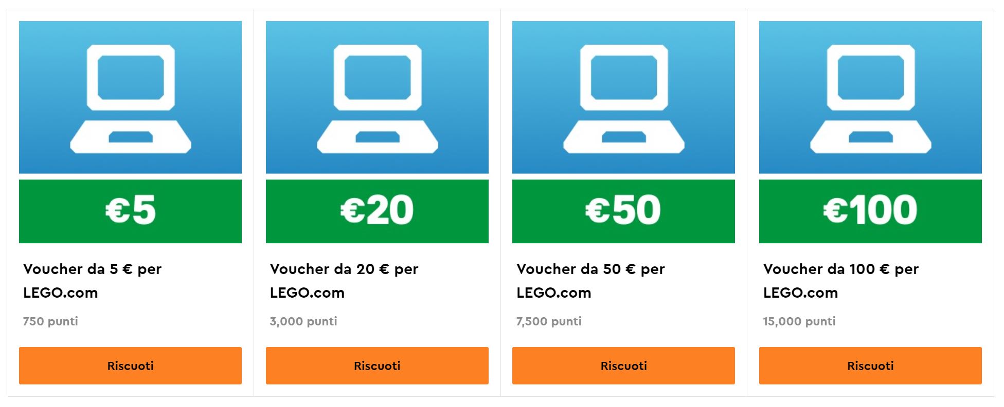 Premi programma LEGO VIP