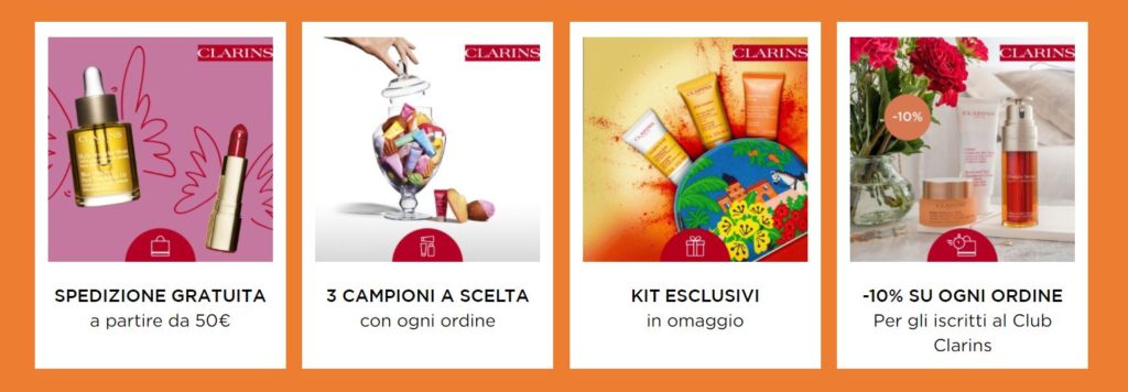 Clarins: vantaggi