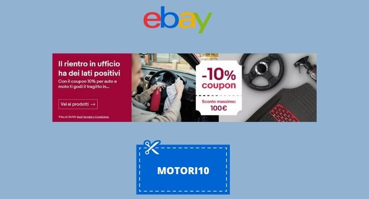 coupon ebay dedicato alle auto e moto