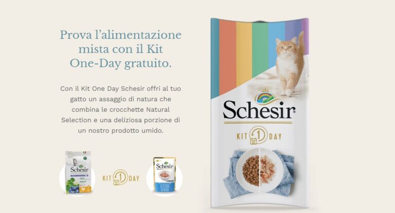 Schesir: ricevi in omaggio il Kit One-Day di alimentazione mista per gatti!
