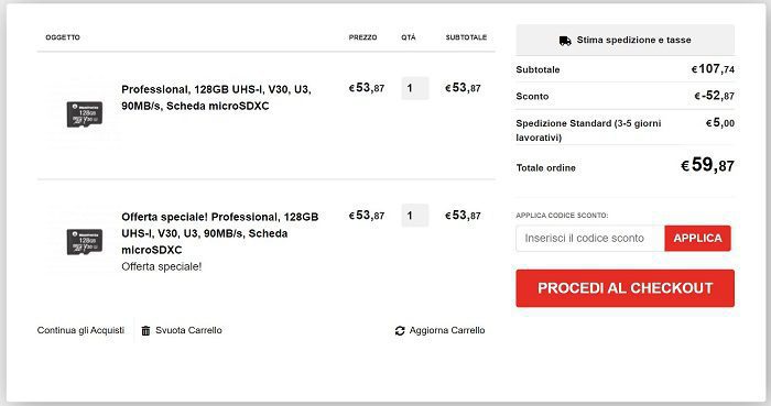 Manfrotto, acquista la seconda memoria a 1€