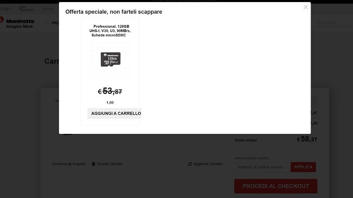 Manfrotto, acquisto 2 memoria