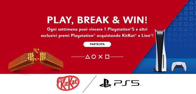 Concorso KitKat Play, Break & Win: prova a vincere una PS5