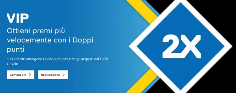 Doppi Punti VIP sino al 17 ottobre su Lego Store