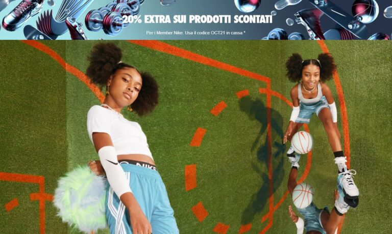 Sconti di fine stagione Nike: 20% extra sconto sui prodotti scontati dell’outlet