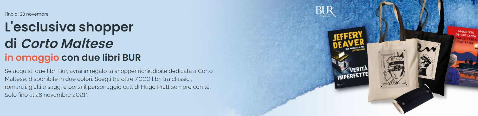 scopri come ottenere l'esclusiva shopper di Corto Maltese