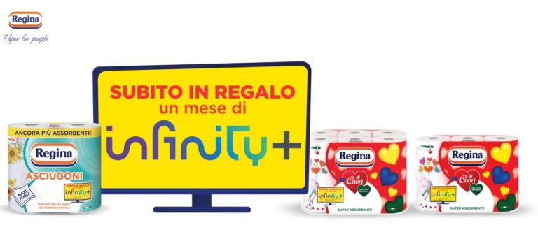 Con il concorso di Asciugoni Regina vinci un mese di Infinity + con Champions League, film e serie TV