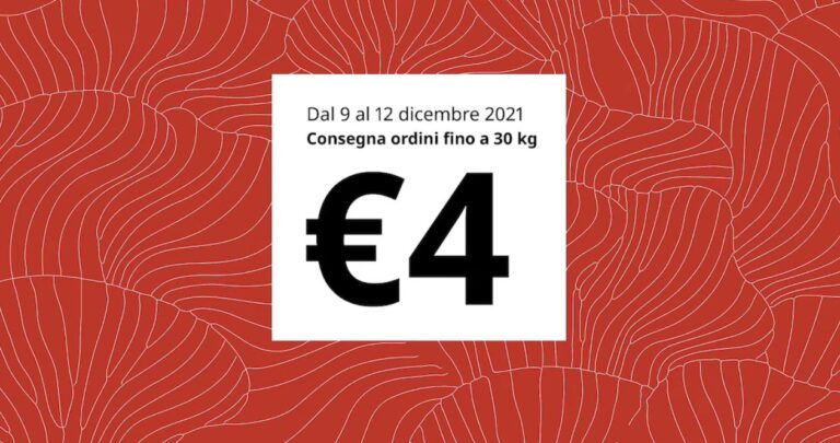 Approfitta della spedizione scontata Ikea, solo 4 euro sino al 12 dicembre