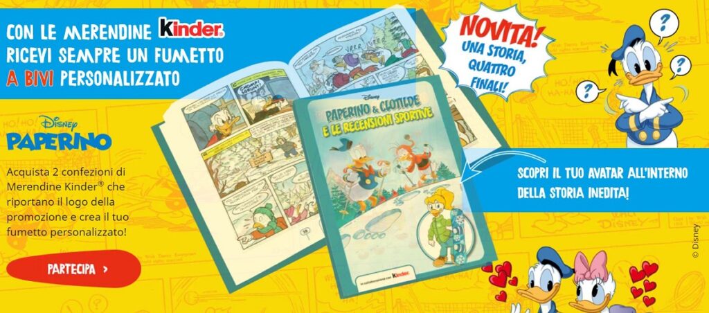 Kinder & Ferrero - Premio sicuro fumetto a bivi