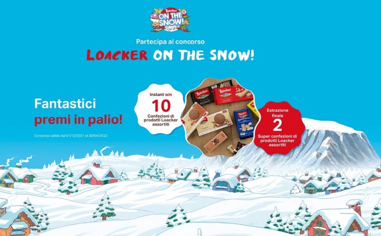 Concorso gratis “Loacker on the snow”: in palio confezioni di prodotti Loacker