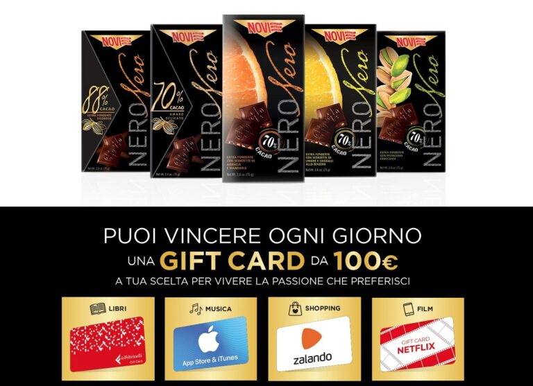 Concorso Novi: con Novi Nero nero vinci una gift card da 100€