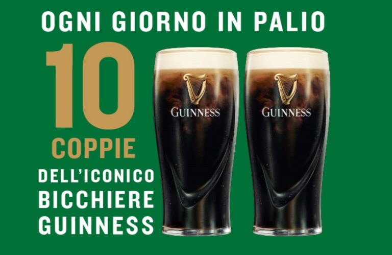 Concorso Guinness - Vinci 10 coppie dell'iconico bicchiere Guinness